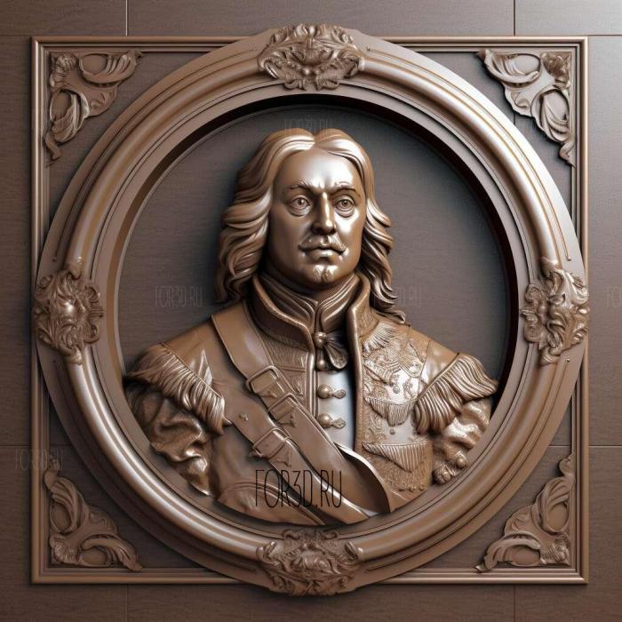 Peter the Great 4 stl model for CNC